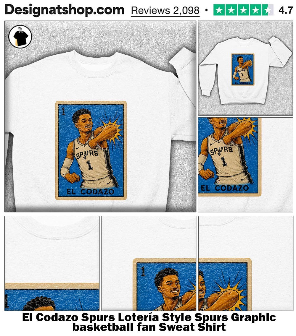 El Codazo Spurs Lotería Style Spurs Graphic basketball fan shirt