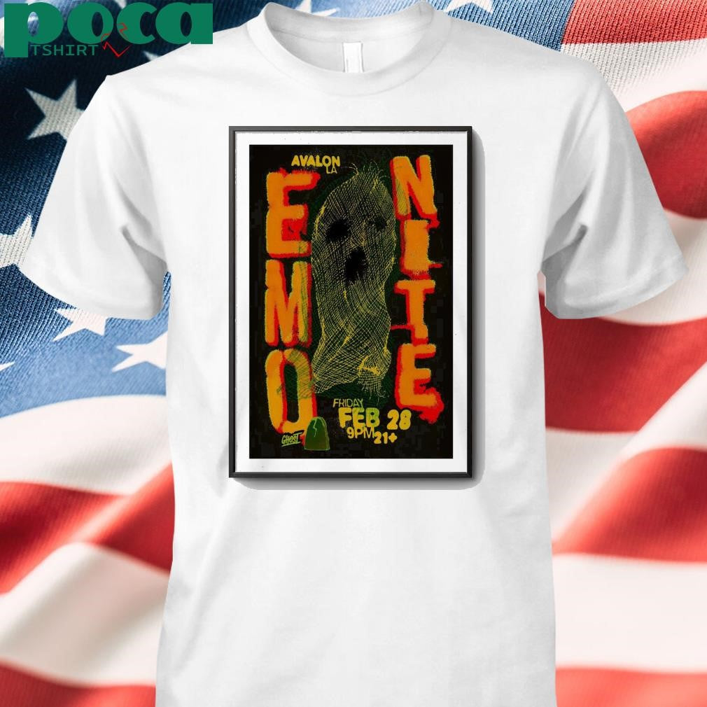 Emo Nite February 28 2025 Avalon Los Angeles CA Poster shirt