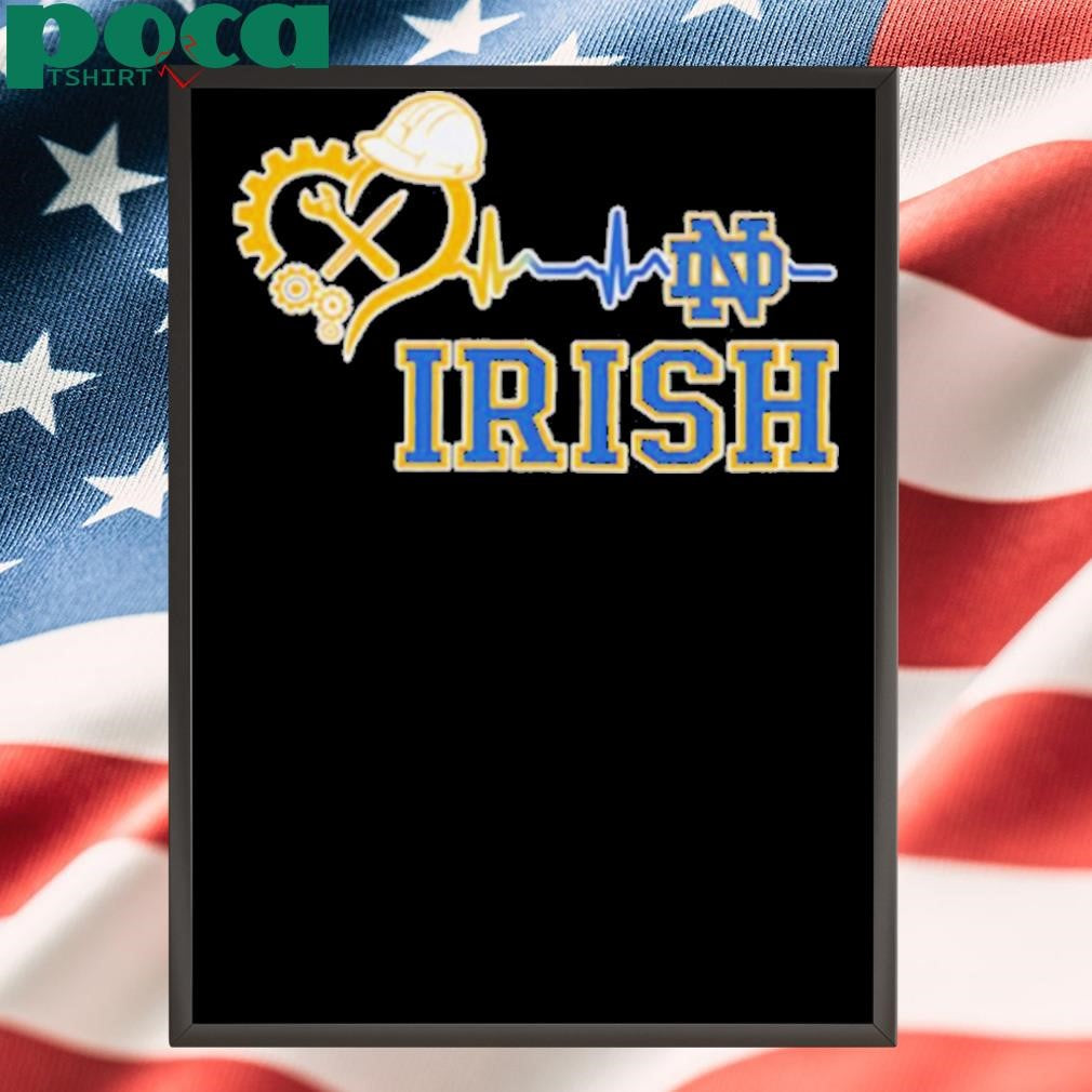 Engineer heartbeat Notre Dame Fighting Irish shirt