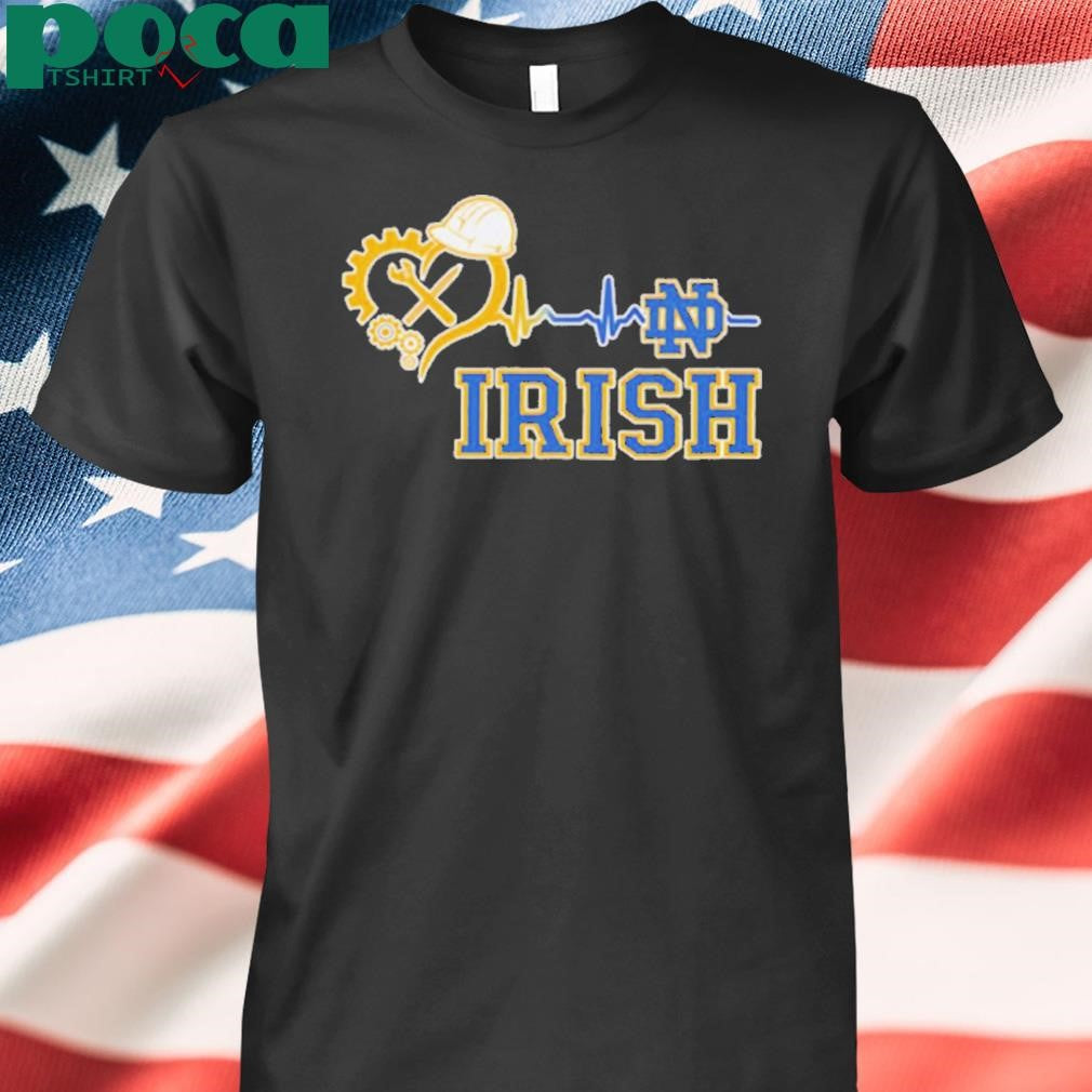 Engineer heartbeat Notre Dame Fighting Irish shirt