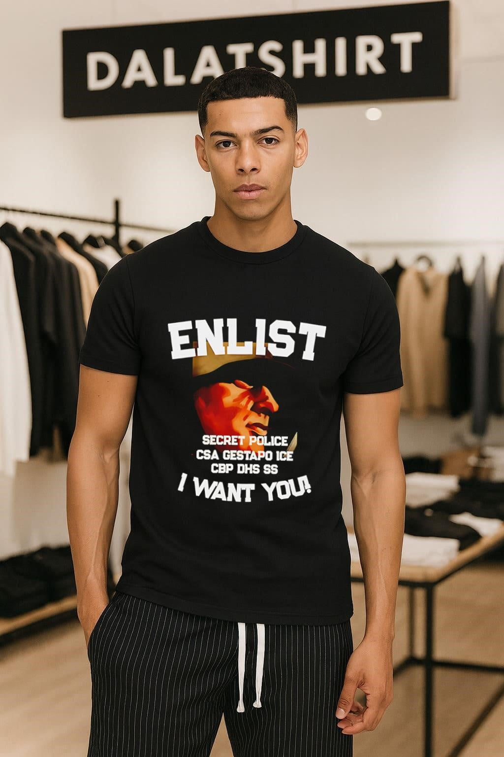 Enlist Secret Police CSA Gestapo ICE CBP DHS SS shirt