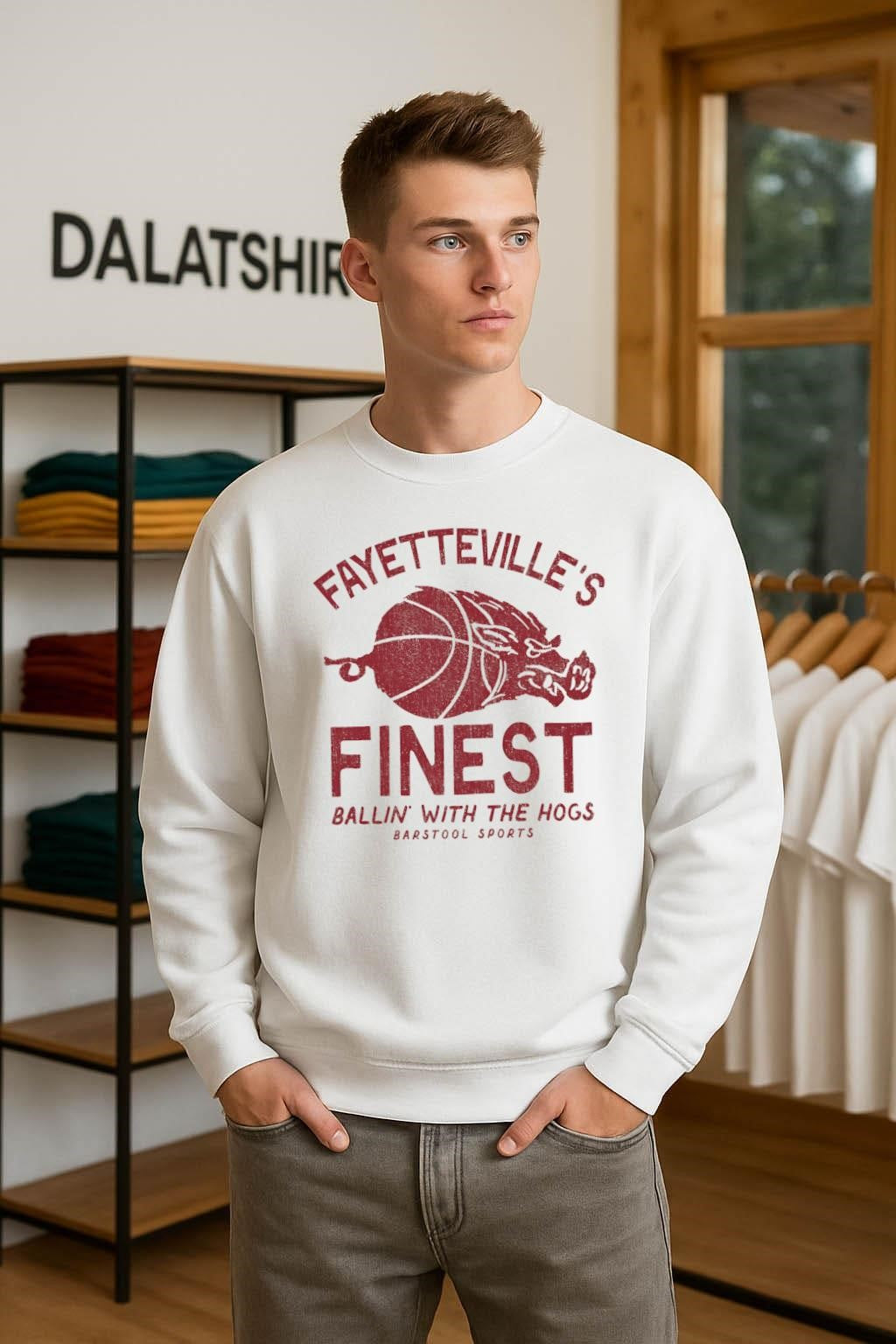Fayetteville’s Finest Ballin’ With The Hogs Barstool Sports shirt