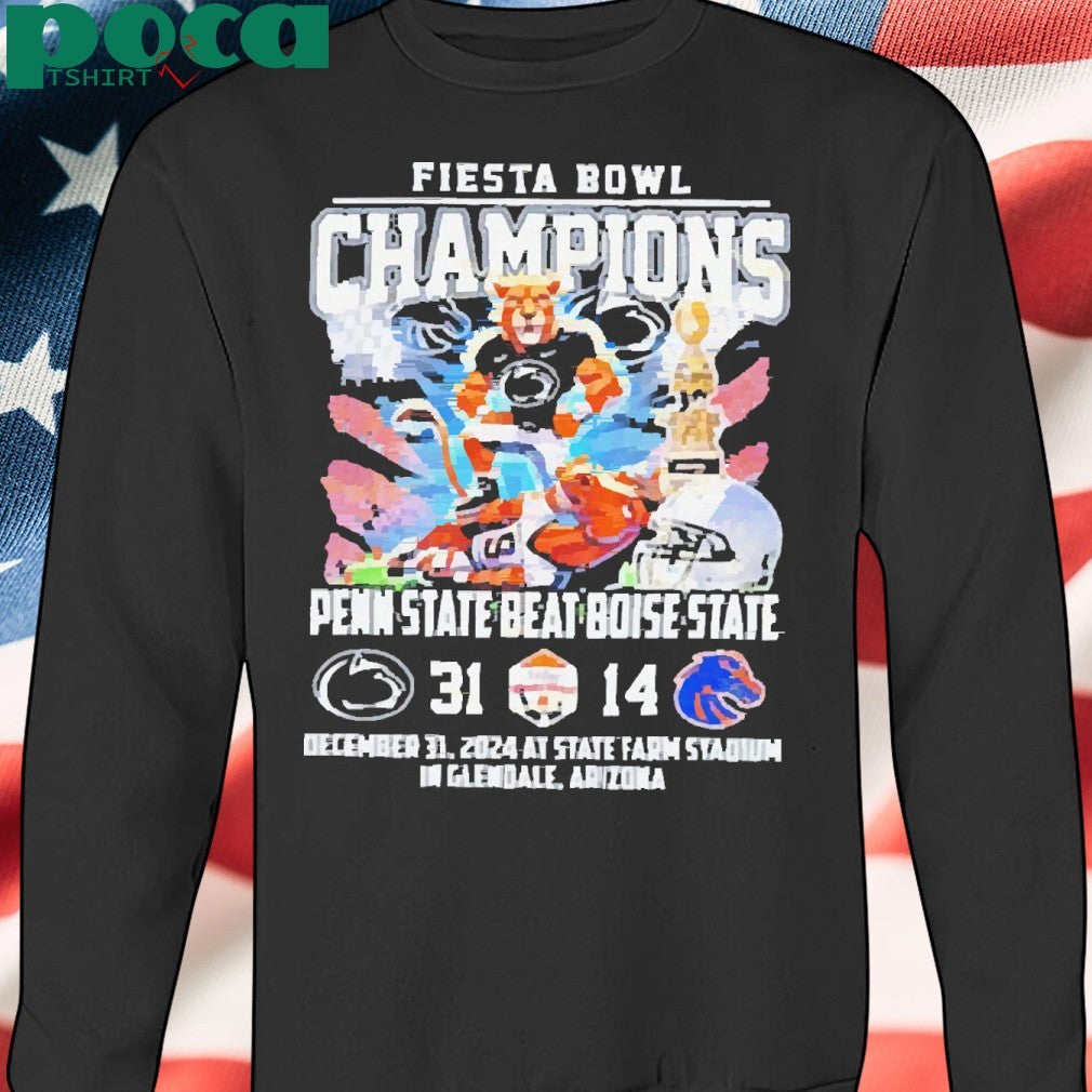 Fiesta Bowl Champions Penn State Nittany Lions Beat Boise State Broncos Mascot 2024 Shirt