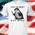 Fight Or Flight Meme Penguin With Knife shirt