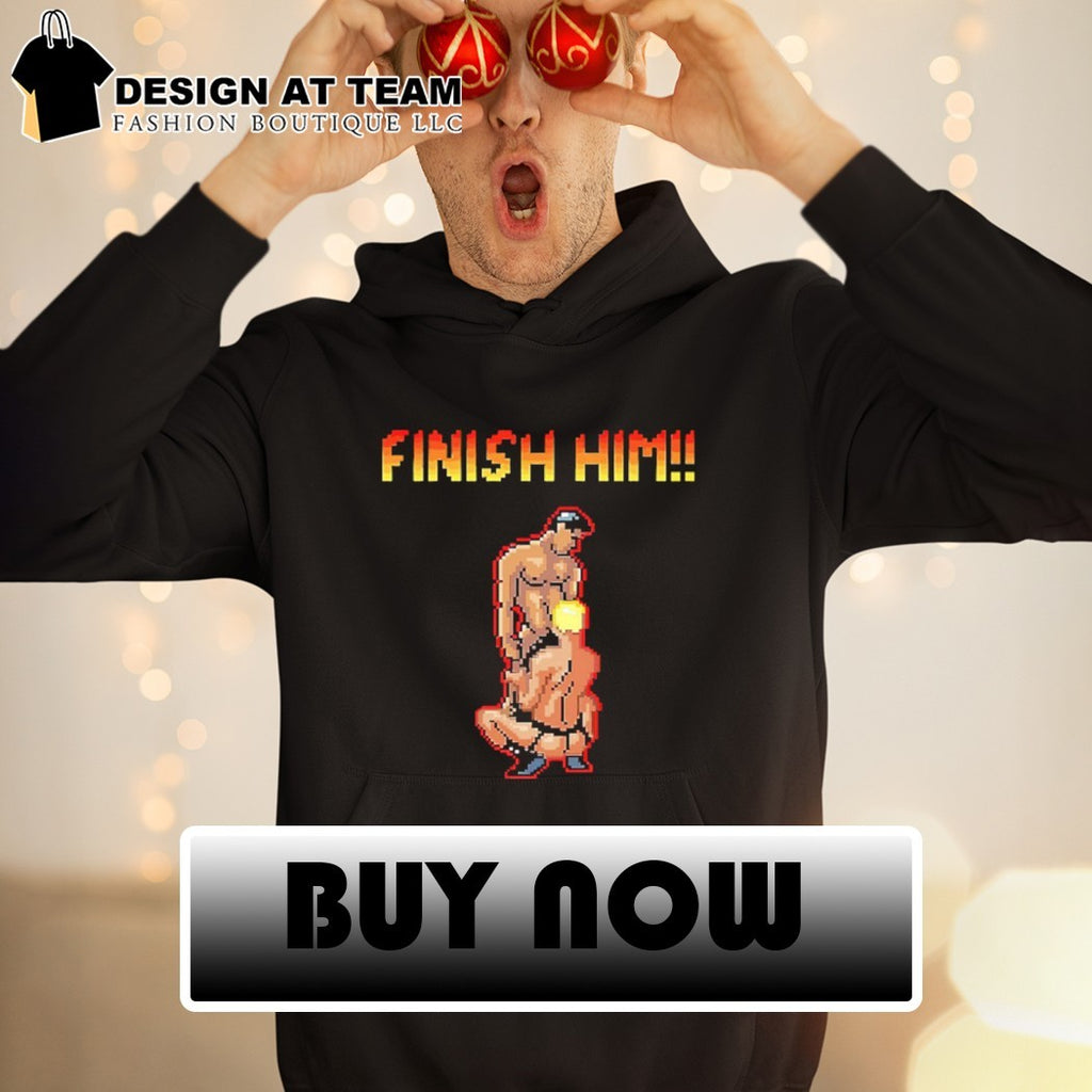 Finish Him Gayming 8bit Gamer Gay LGBT shirt