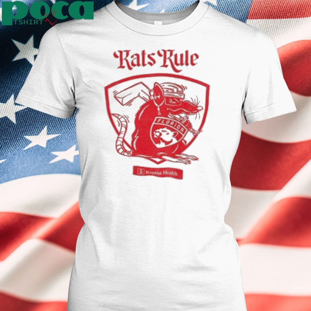Florida Panthers NHL Hockey Rats Rule Baptist Health shirt