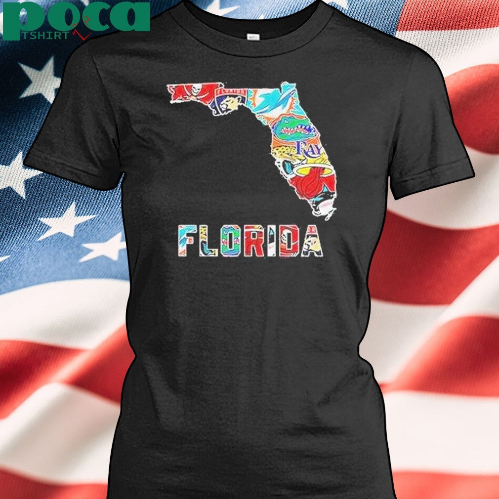 Florida Sports Team Map Logo Shirt