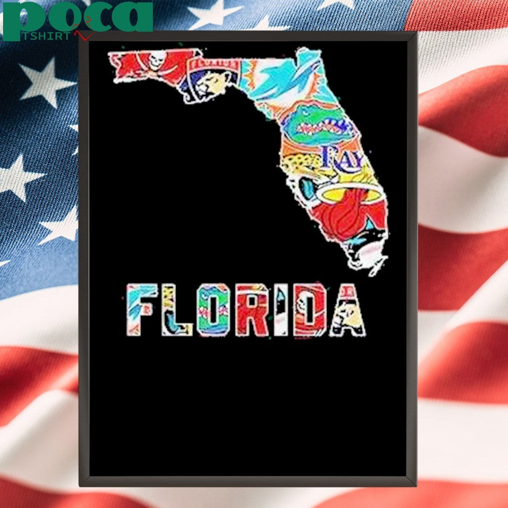 Florida Sports Team Map Logo Shirt