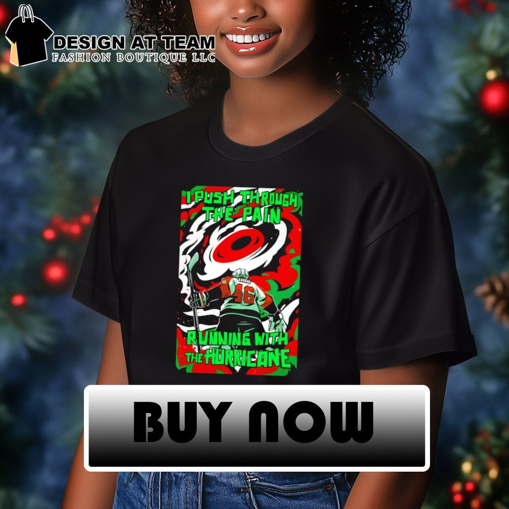 Flyers’ Zegras Carolina Hurricanes Hockey I push through the pain running with the hurricane shirt