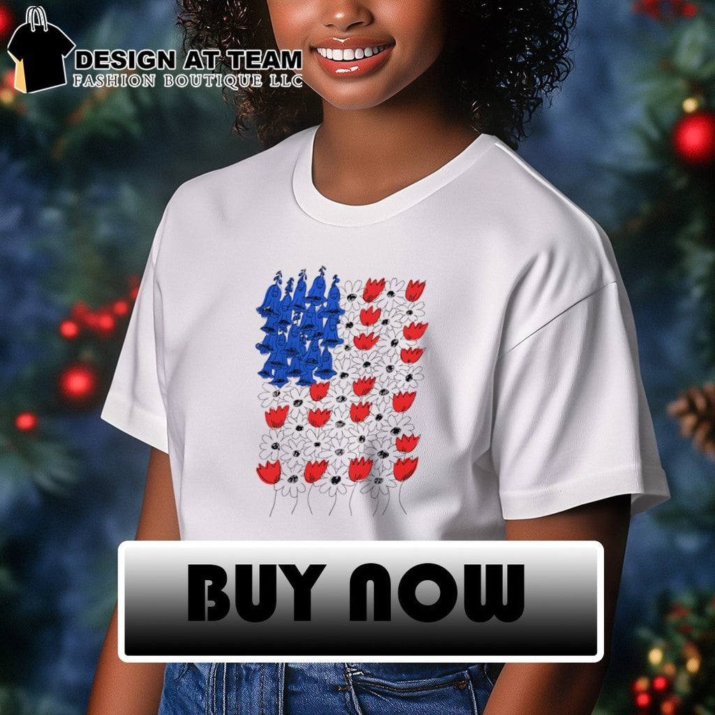 Fourth of July Foxglove Daisy Tulip No Words Subtle F Trump USA 250 Birthday shirt