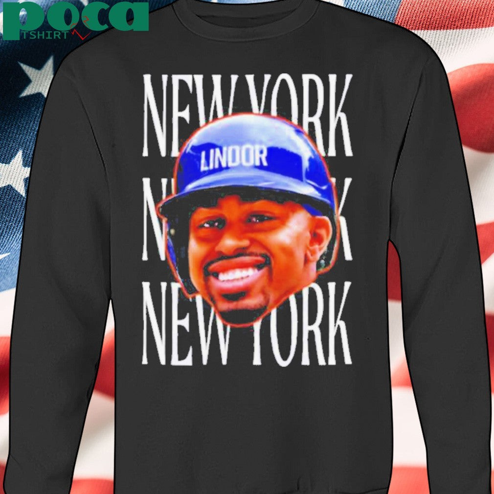 Francisco Lindor New York Mets head in the Game Series 2025 shirt