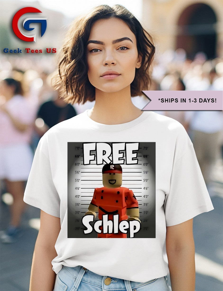 Free Schlep mugshot shirt