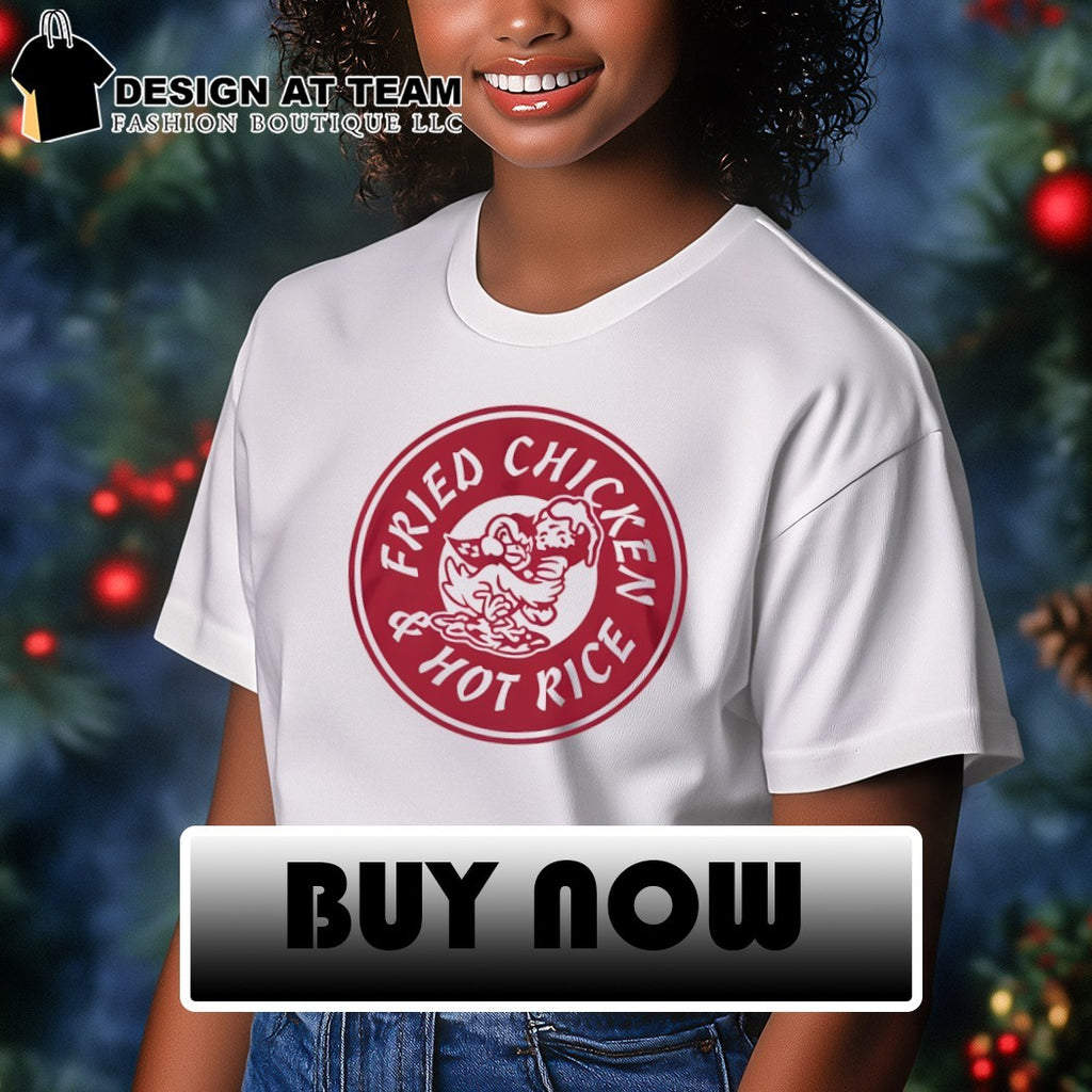 Fried Chicken and Hot Rice Circle Akron RubberDucks Barberton logo shirt