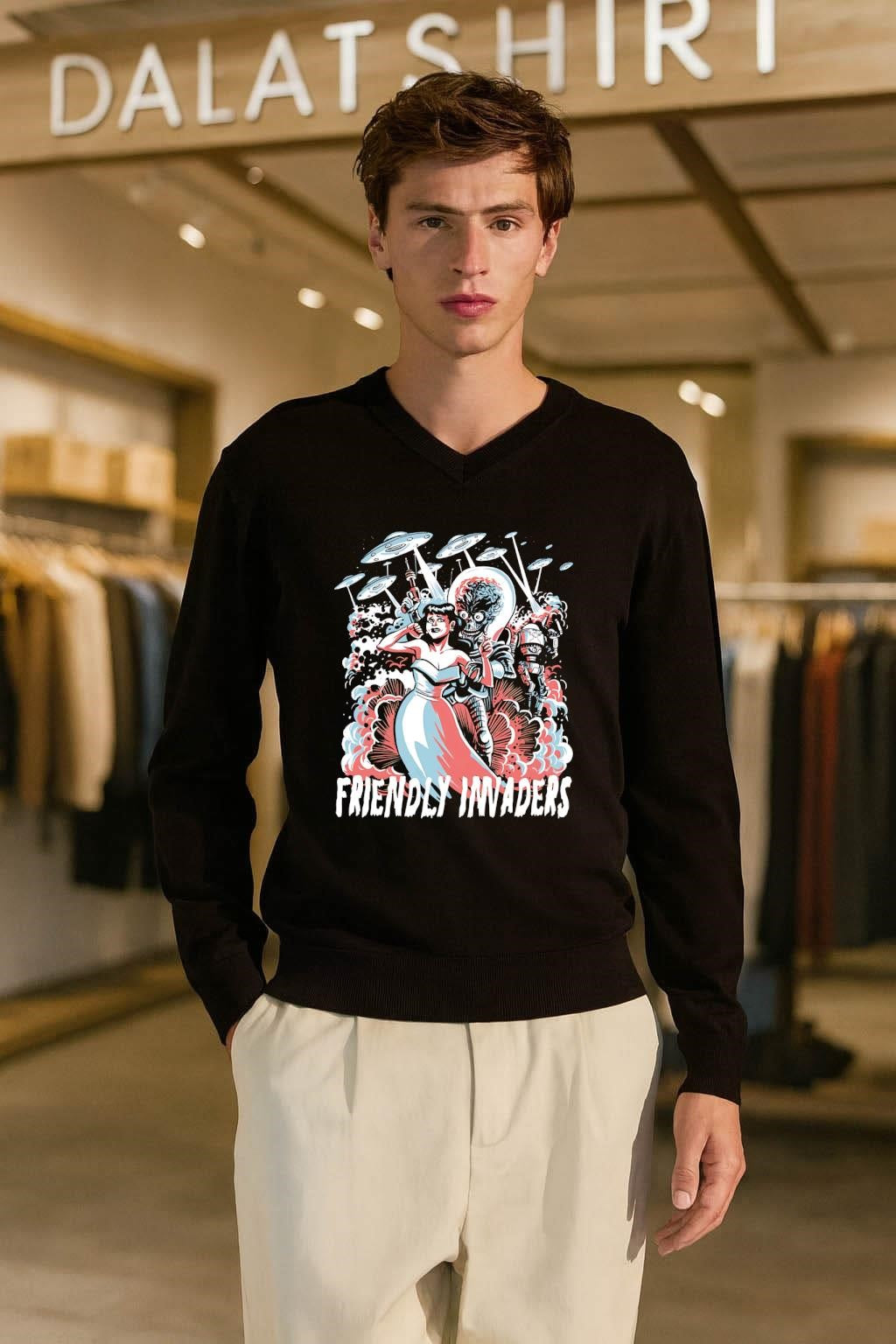 Friendly Invaders retro shirt
