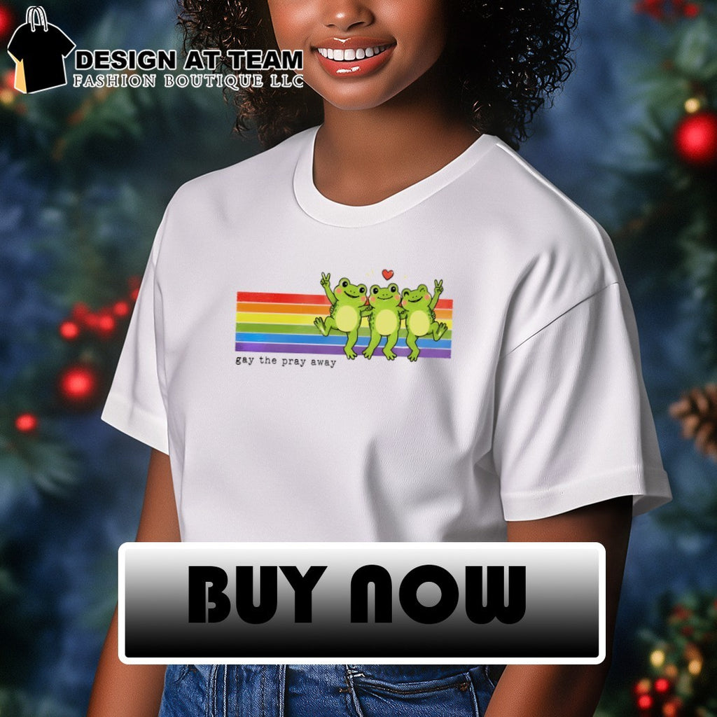 Frogs Rainbow gay the pray away Pride Month shirt