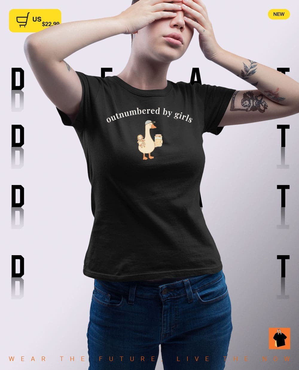 Funny Girl Dad Goose outnumbered by girls shirt