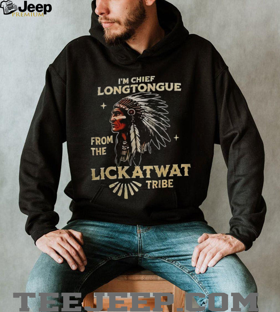 Funny Native American Chief Longtongue Tribe Graphic Shirt