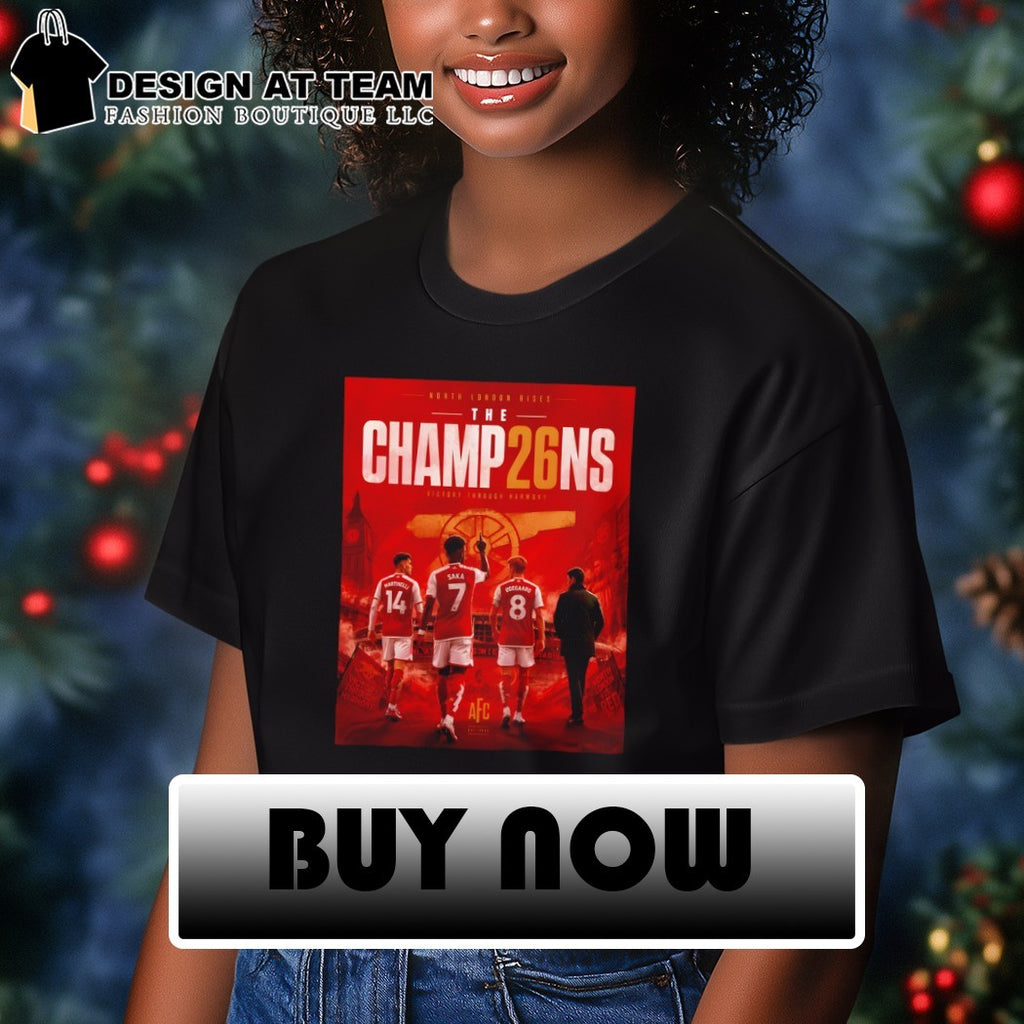 Gabriel Martinelli Bukayo Saka Martin Odegaard Arsenal FC Premier League Champions 2026 shirt