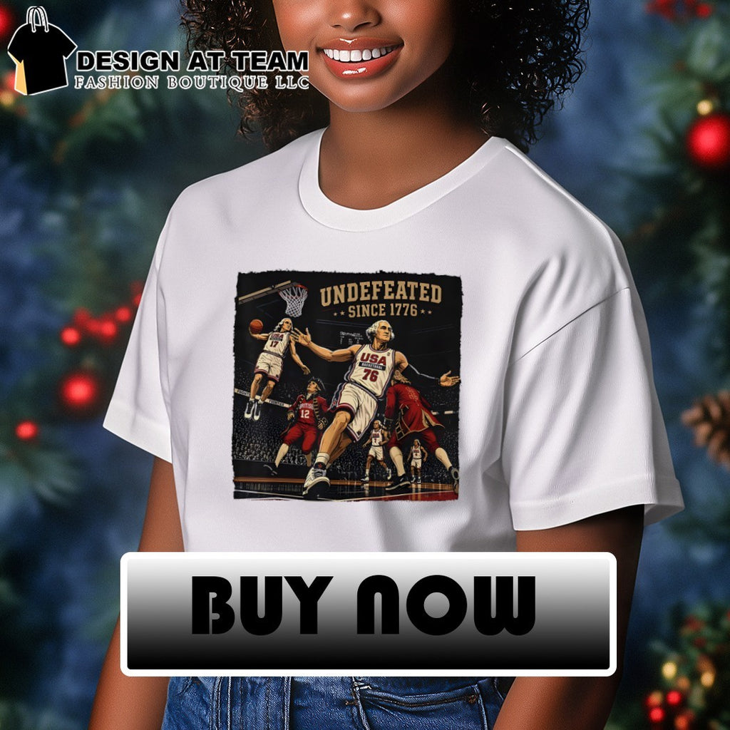 George Washington Basketball Vintage 1776 Vintage USA Graphic Undefeated 4th of July shirt