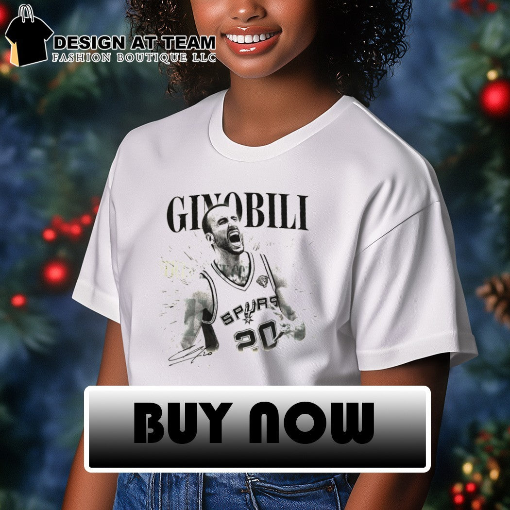 Ginobili Retro Spurs Basketball Graphic shirt