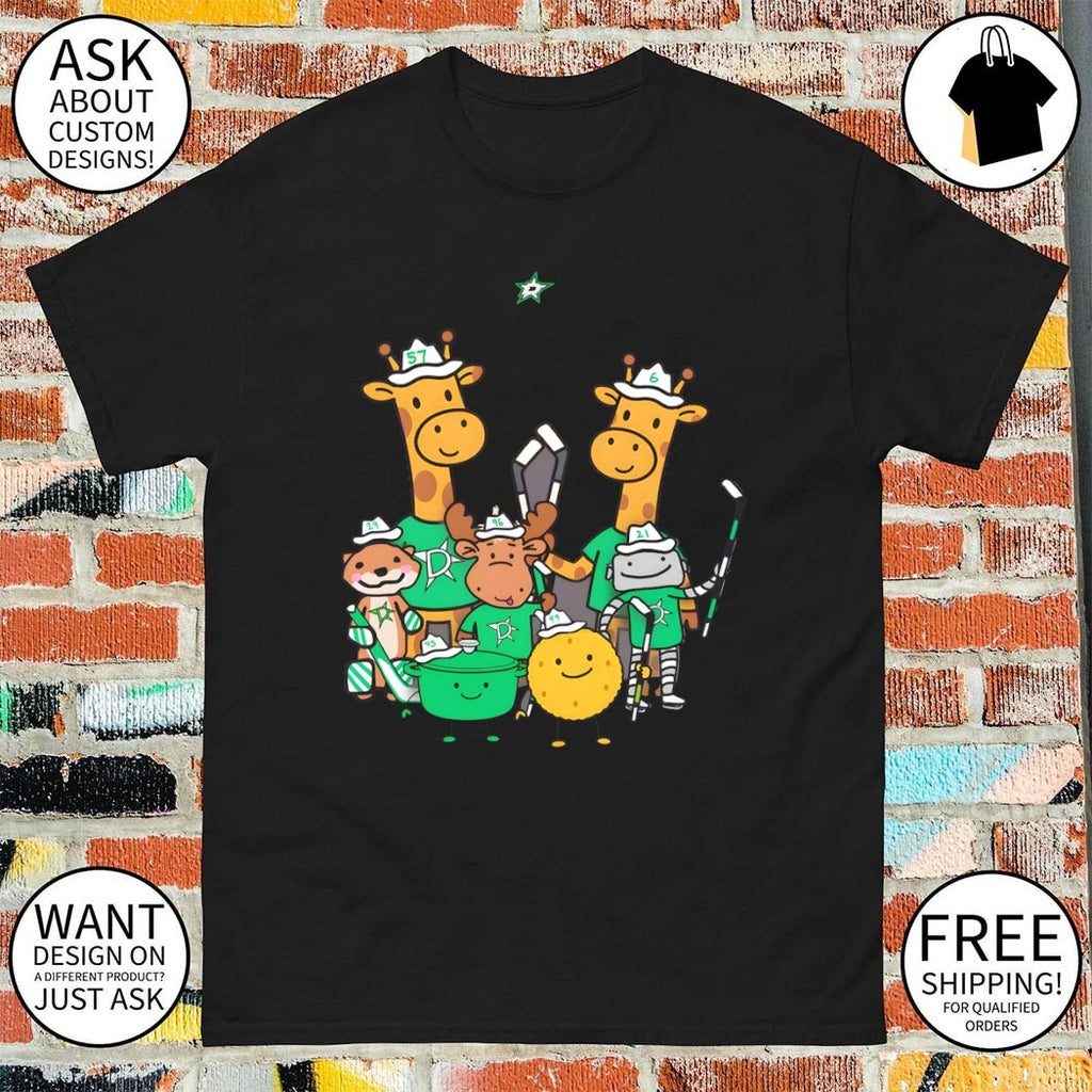 Giraffe deer Dallas Stars Hockey animal 2026 meme shirt