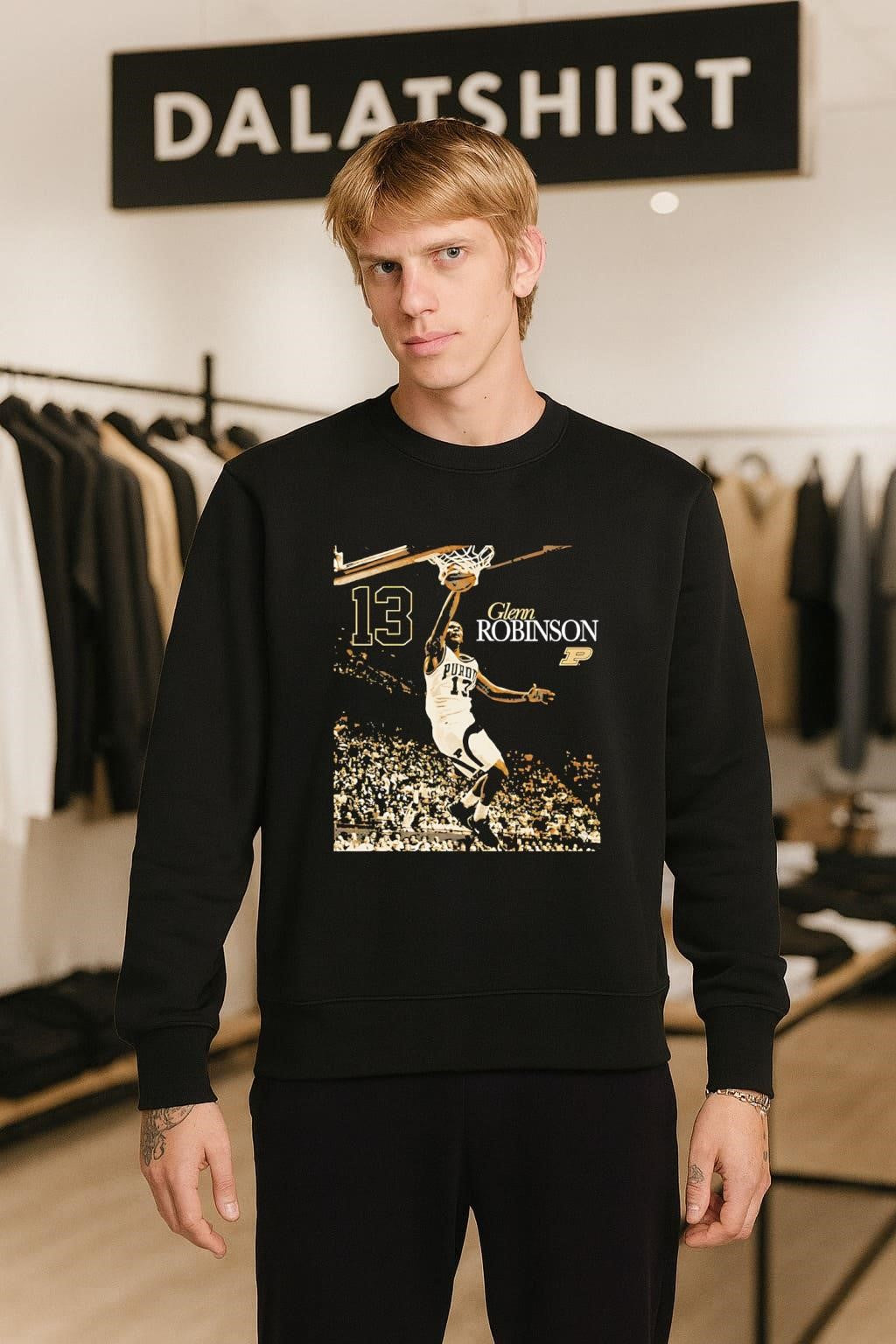 Glenn Robinson 13 Purdue Basketball Slam Dunk Graphic shirt