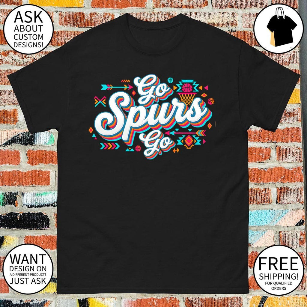Go Spurs Go Retro Basketball shirt