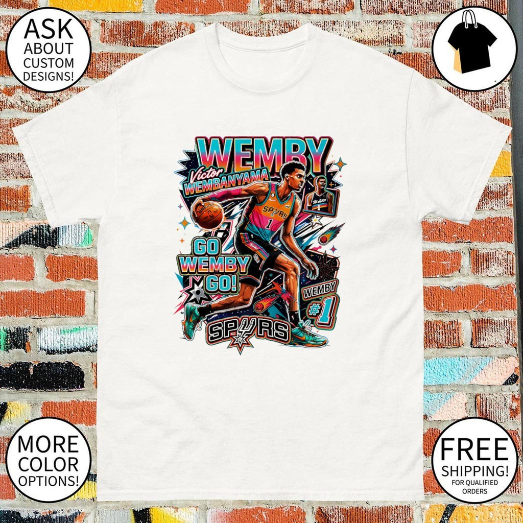 Go Spurs Go Victor Wembanyama Basketball Spurs inspired shirt