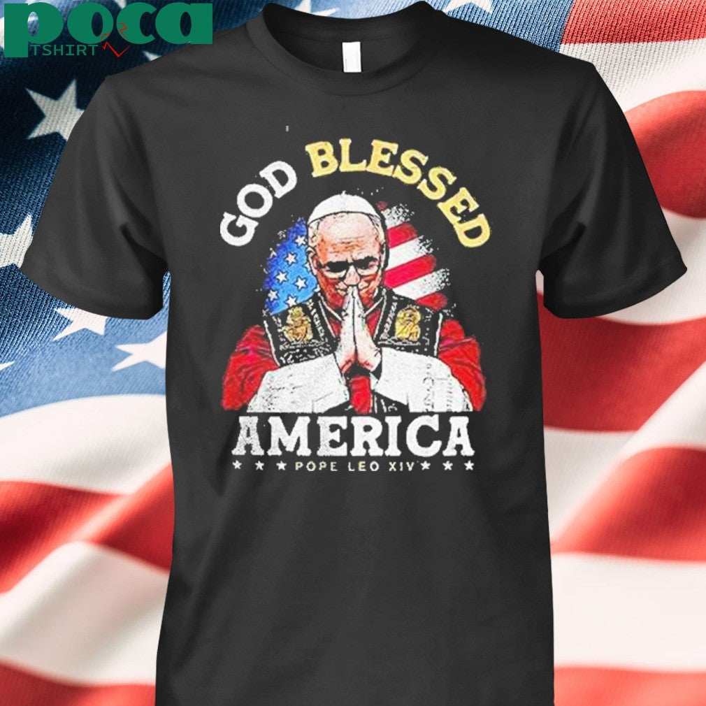 God Blessed America Patriotic Pope Leo Xiv Shirt
