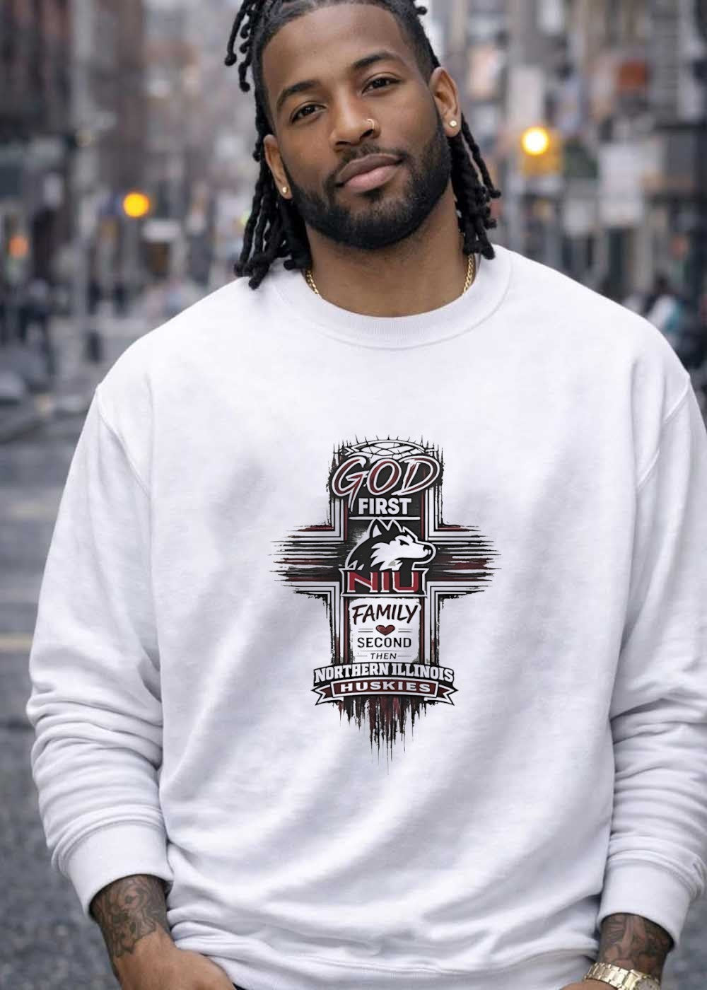 God First Family Second Northern Illinois Huskies NIU Shirt