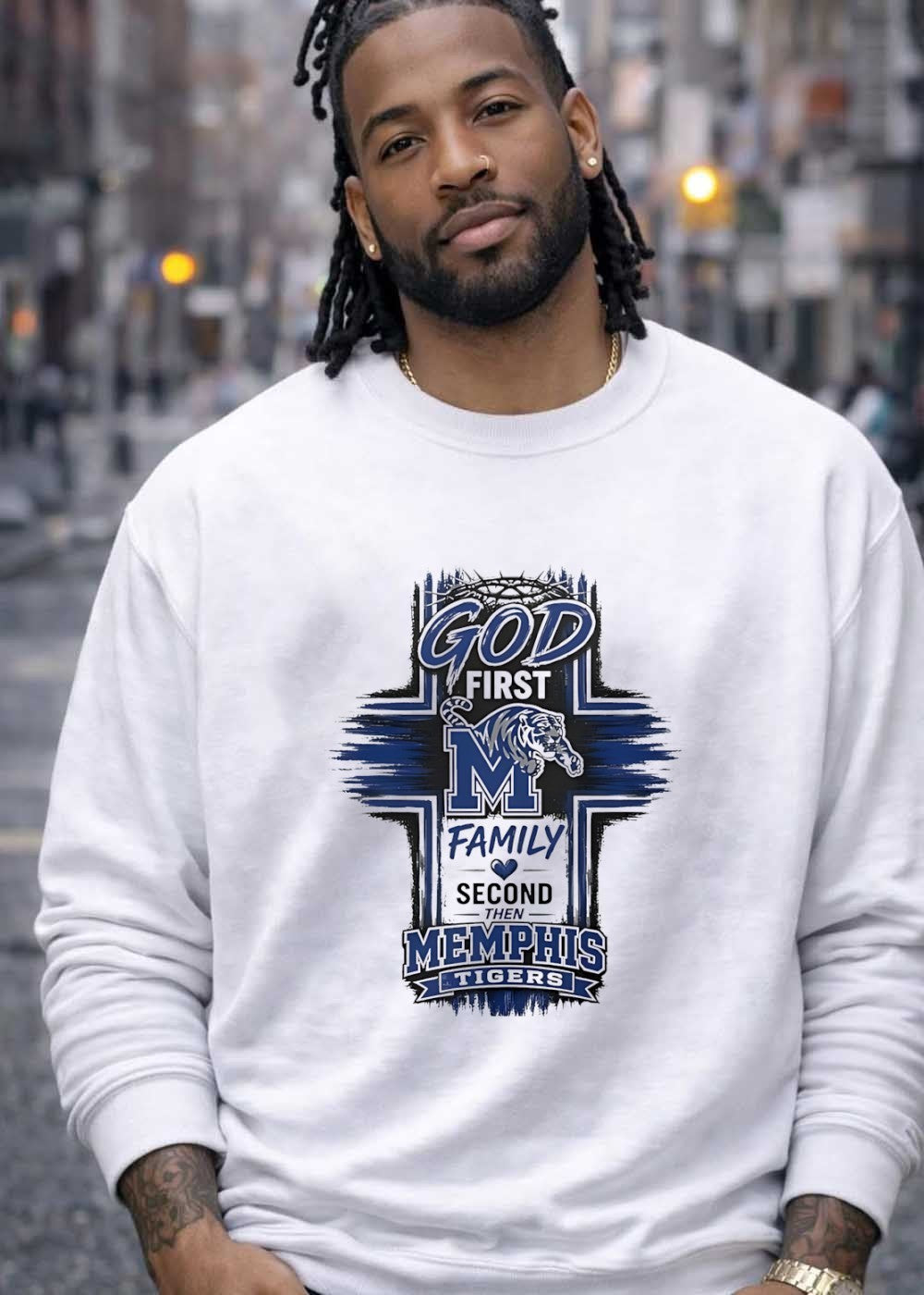 God First Family Second Then Memphis Tigers T-Shirt