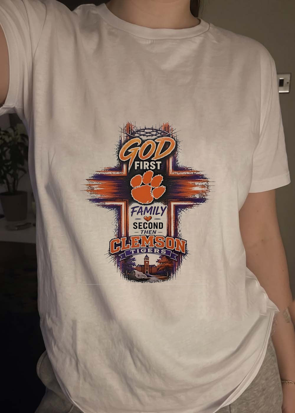 God First Family Second then Clemson Tigers Shirt
