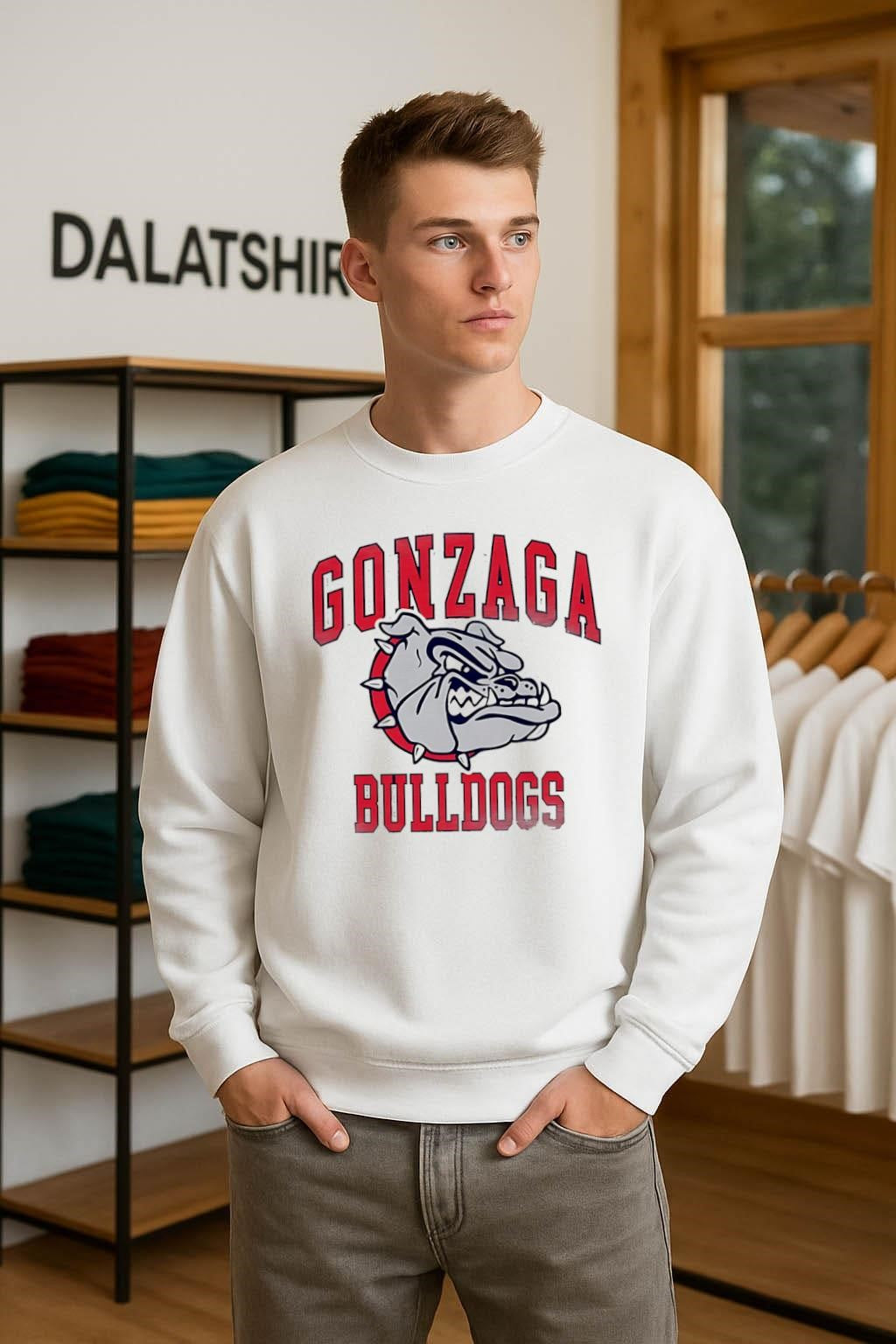 Gonzaga Bulldogs Angry Dog Mascot Graphic shirt