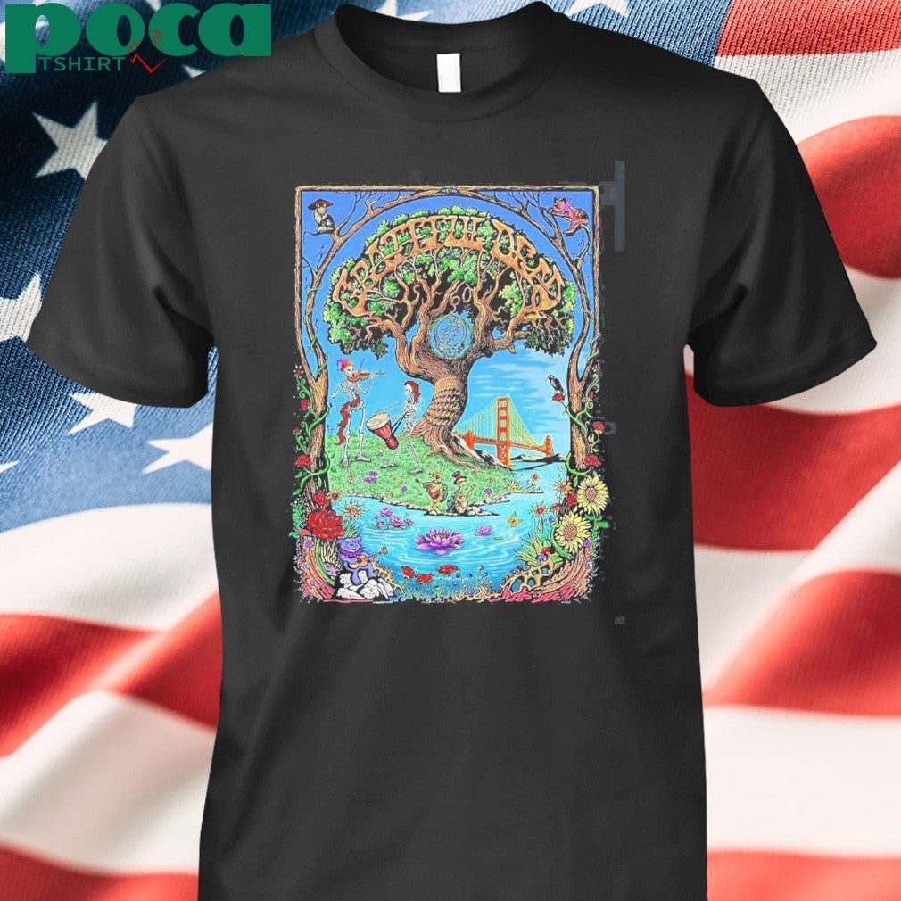 Grateful Dead 60 Years Of Dead Celebration 2025 The Old Oak Tree Art Unisex T-Shirt