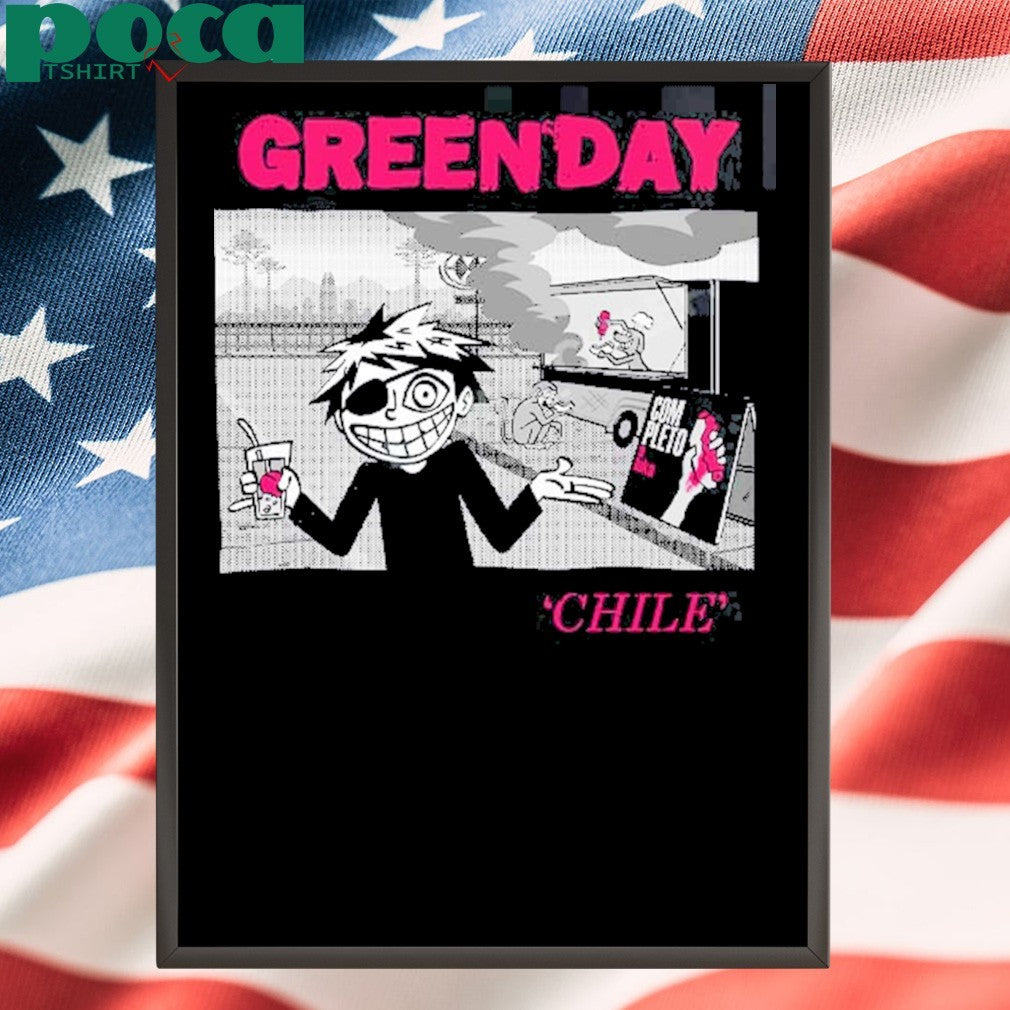 Green Day Chile The Saviors Tour South America 2025 Two Sided T-Shirt