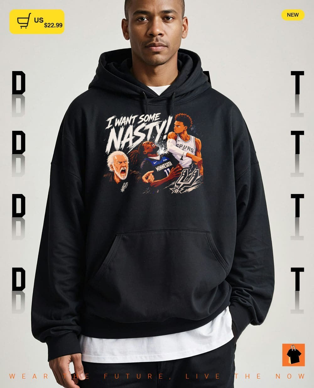 Gregg Popovich Anthony Edwards Victor Wembanyama I want some nasty Basketball shirt