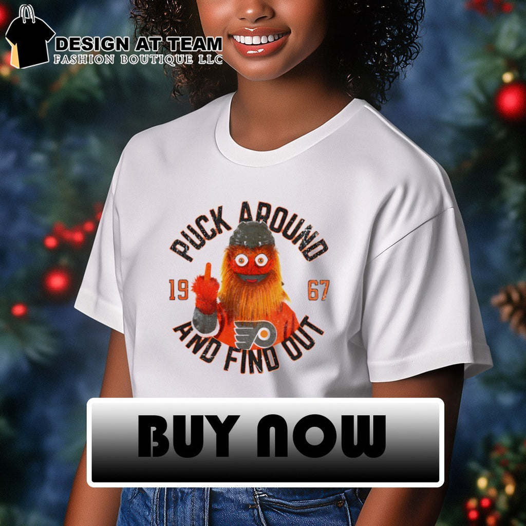 Gritty middle finger Puck Around and Find Out Philadelphia Flyers Hockey 1967 shirt