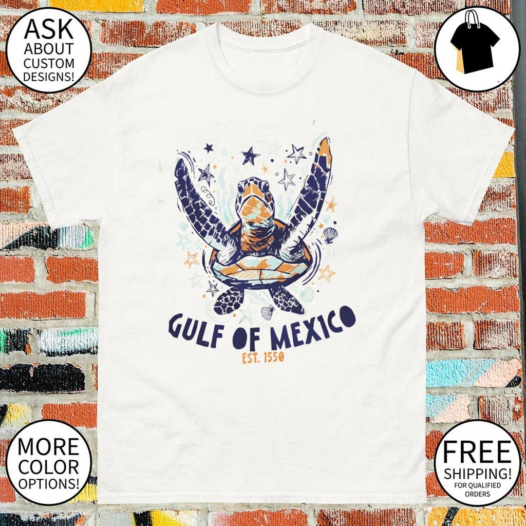Gulf of Mexico Sea Turtle Ocean Beach est 1550 shirt