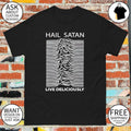 Hail Satan Live Deliciously Unknown Pleasures Parody shirt