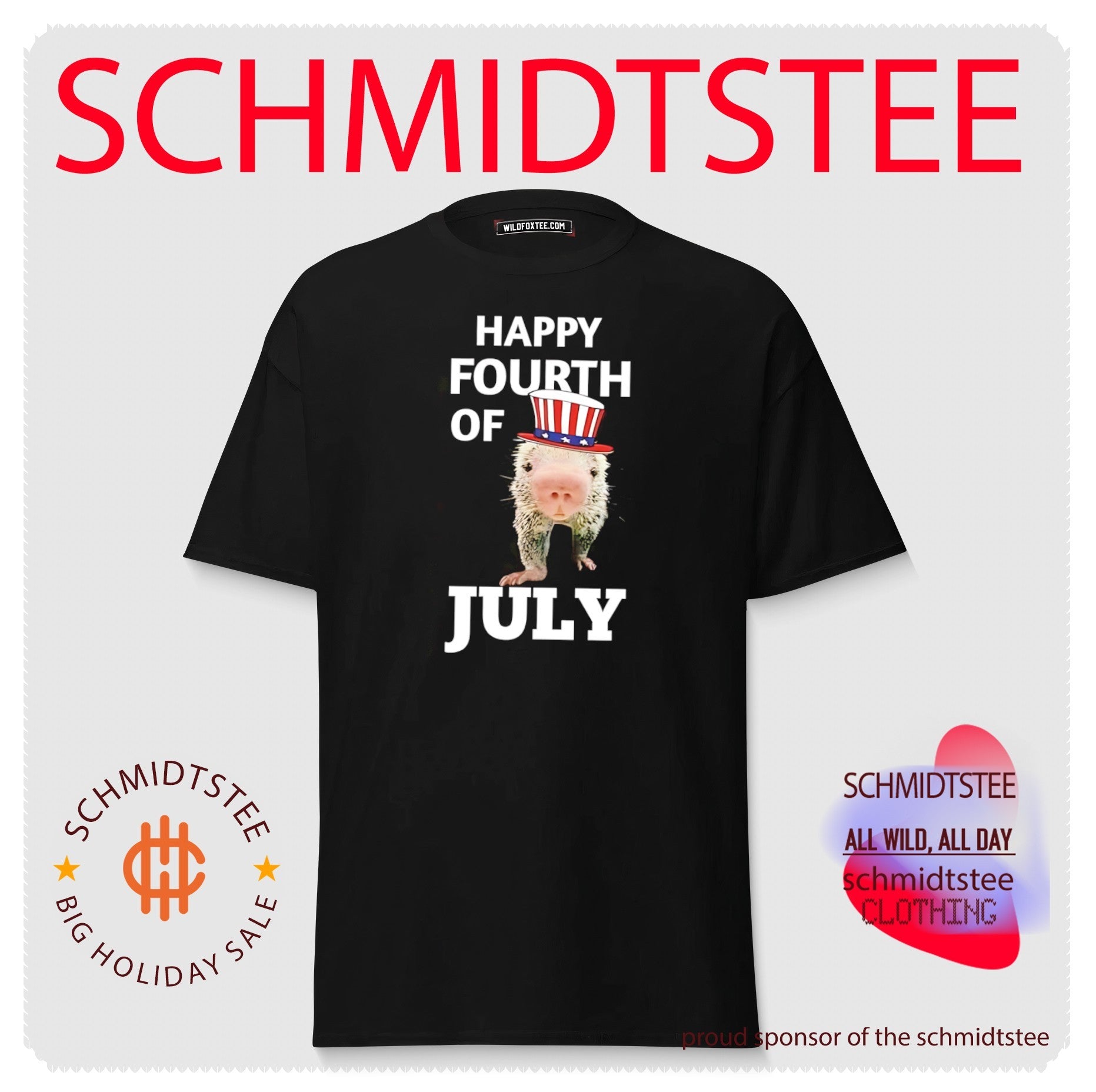 Happy fourth of July porcupine Rico shirt