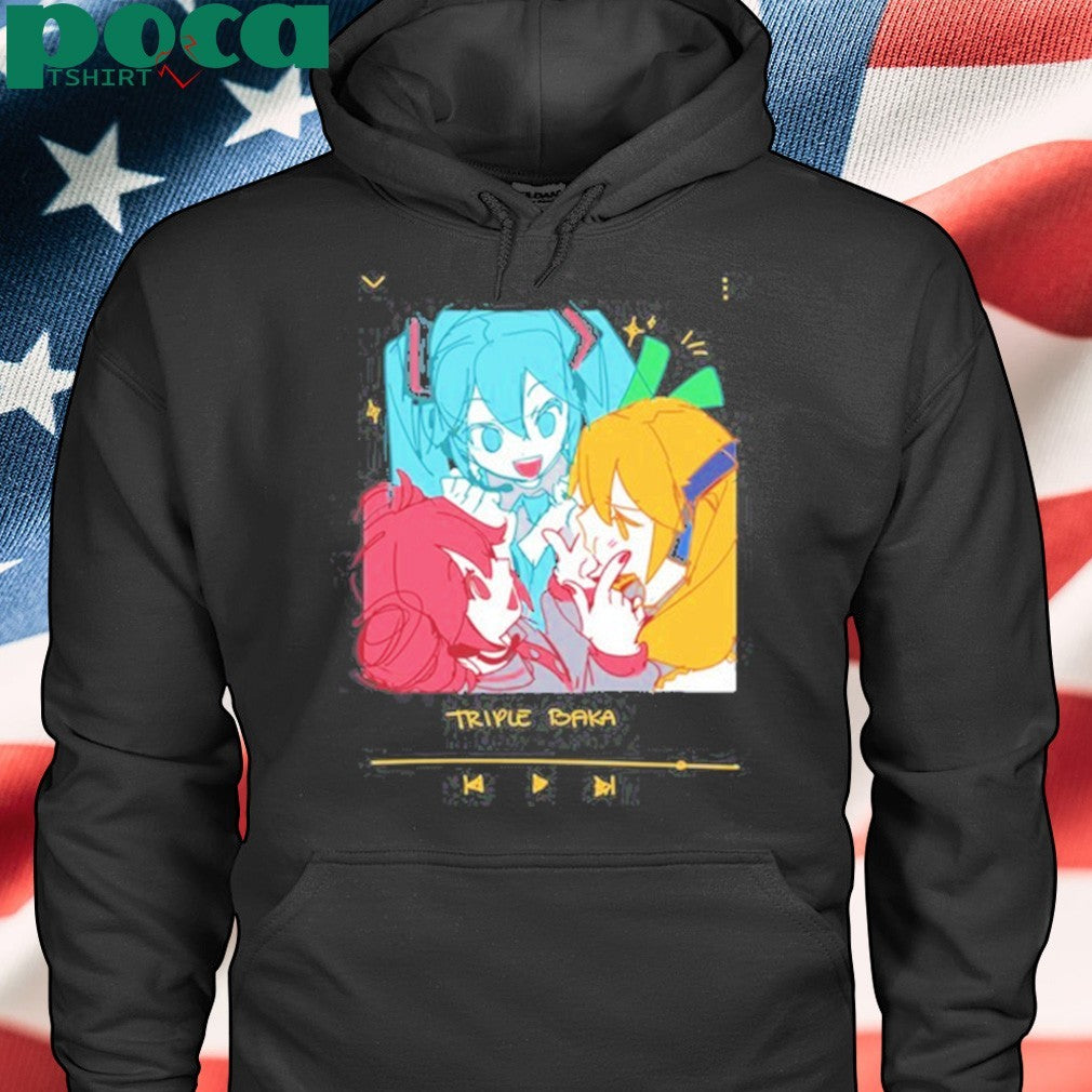Hatsune Miku And Kasane Teto Triple Baka Shirt