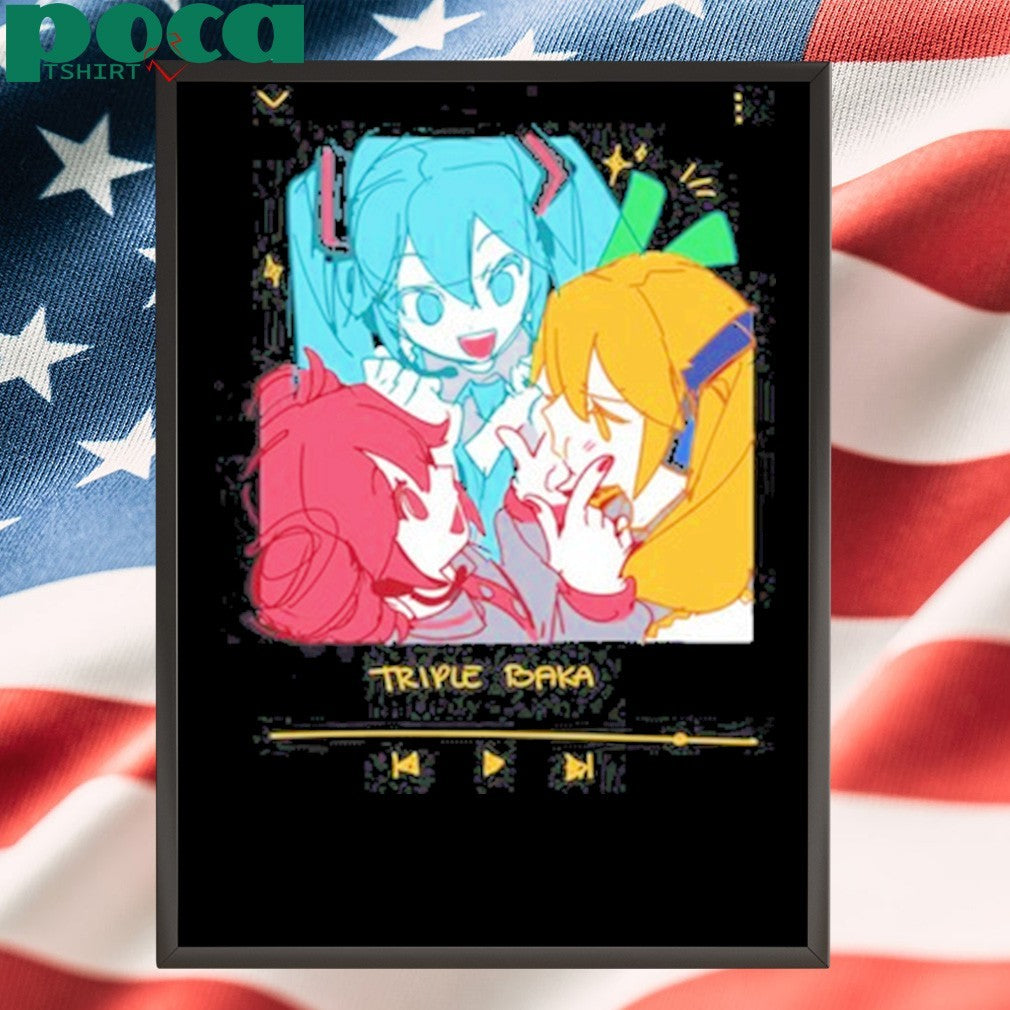 Hatsune Miku And Kasane Teto Triple Baka Shirt