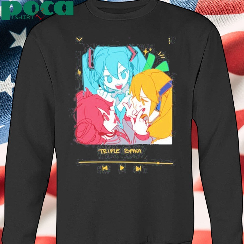 Hatsune Miku And Kasane Teto Triple Baka Shirt