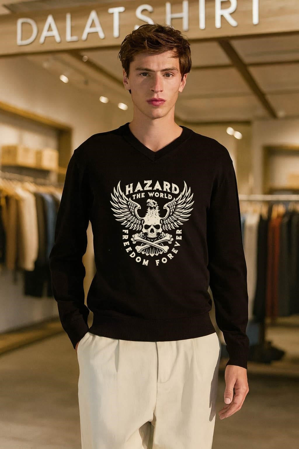 Hazard The World Eagle Skull Crossbones Freedom Forever shirt