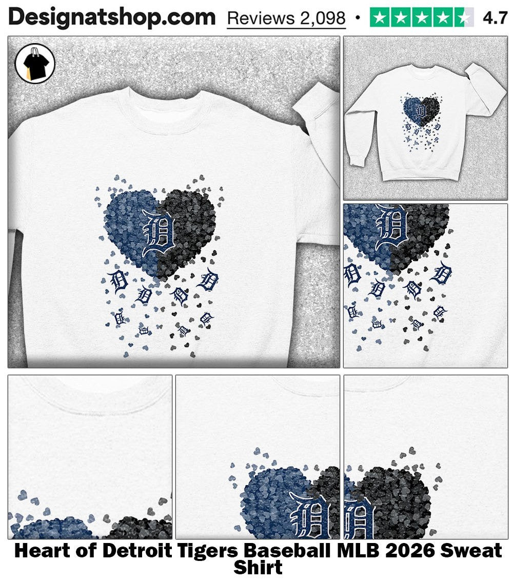 Heart of Detroit Tigers Baseball MLB 2026 shirt