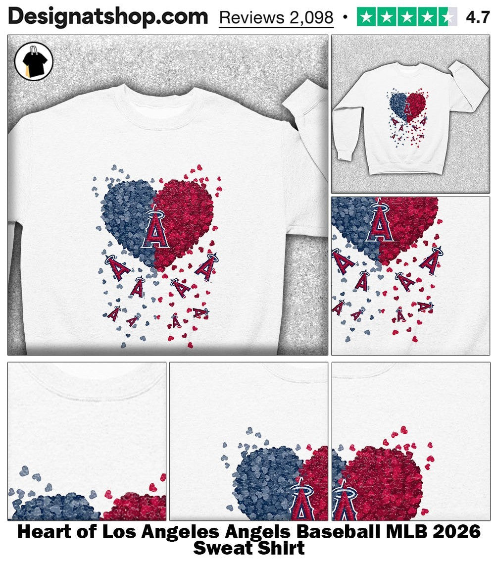 Heart of Los Angeles Angels Baseball MLB 2026 shirt