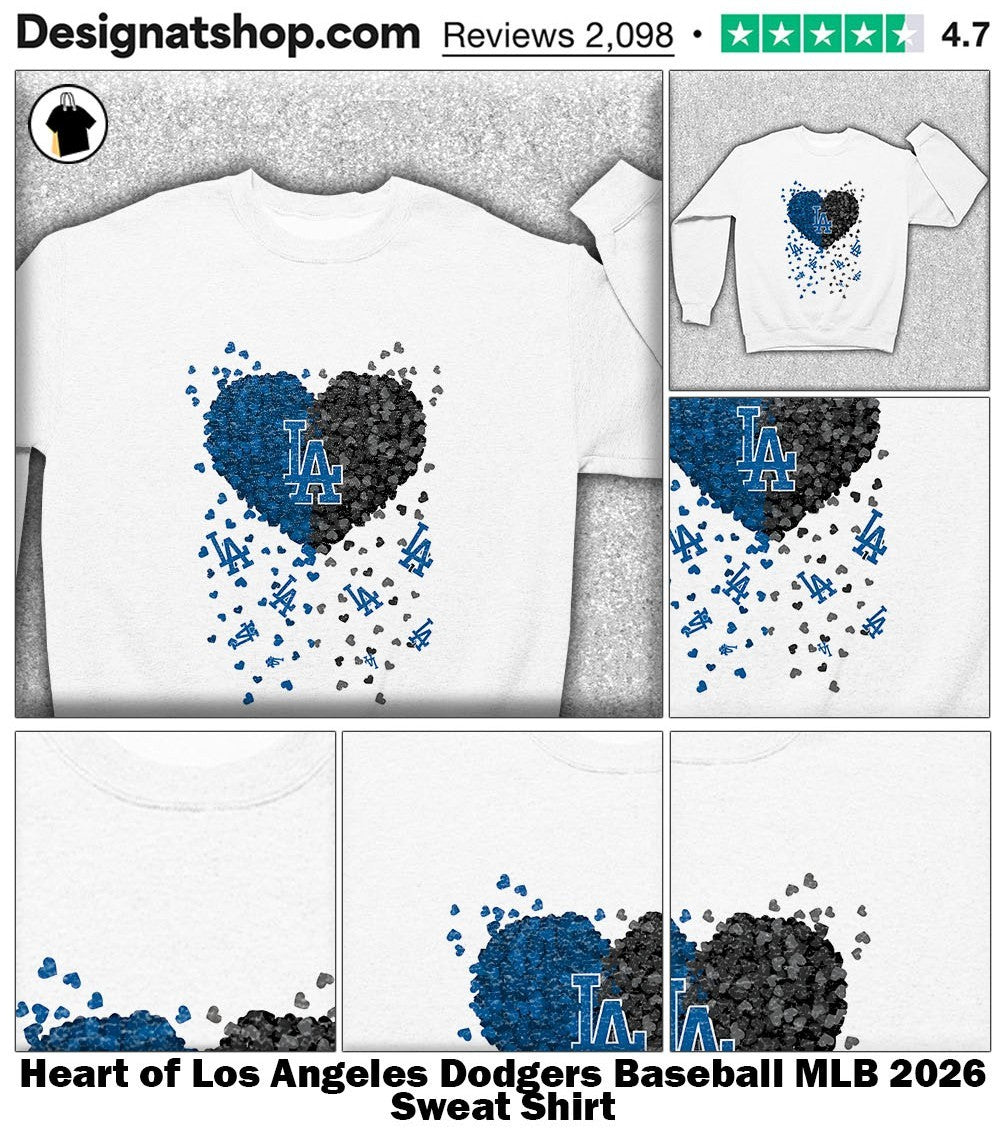 Heart of Los Angeles Dodgers Baseball MLB 2026 shirt