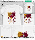 Heart of Miami Heat Basketball NBA 2026 shirt