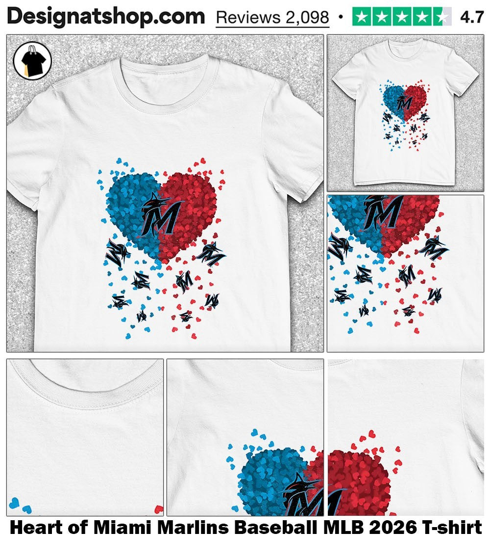 Heart of Miami Marlins Baseball MLB 2026 shirt
