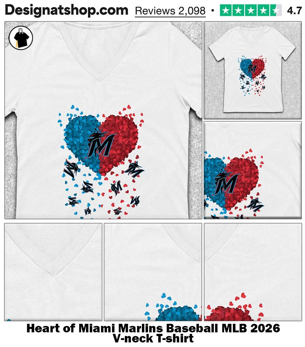 Heart of Miami Marlins Baseball MLB 2026 shirt